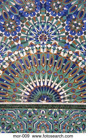 Moroccan Zellij Mosaic Design View Large Photo Image Stock Photo - Moroccan Zellij Mosaic Design. Fotosearch