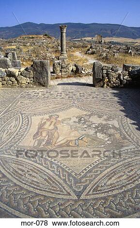 Mosaic Floor Volubilis Morocco View Large Photo Image Stock Photo - Mosaic Floor Volubilis Morocco. Fotosearch