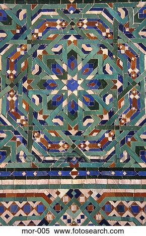 Stock Photography - Mosaic 'Zellij' Design Hassan II Mosque Morocco. Fotosearch