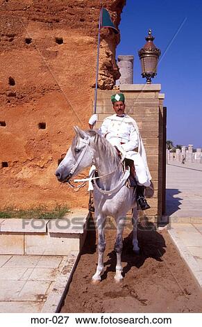 Mounted Guard at Tour Hassan Rabat Morocco View Large Photo Image Stock Photo - Mounted Guard at Tour Hassan Rabat Morocco. Fotosearch