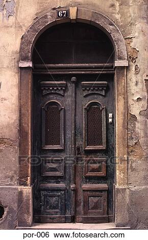 Stock Photograph - Old Doorway to Town House Lisbon Portugal. Fotosearch