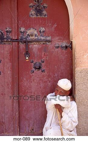 Old Man in Doorway Morocco View Large Photo Image Stock Photo - Old Man in Doorway Morocco. Fotosearch