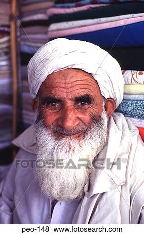 Old Man with a White Beard wearing a Turban Pakistan View Large Photo Image Stock Photo - Old Man with a White Beard wearing a Turban Pakistan. Fotosearch