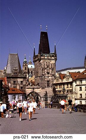 Old Town Gate Tower from Charles Bridge Prague View Large Photo Image Stock Image - Old Town Gate Tower from Charles Bridge Prague. Fotosearch
