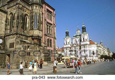 Old Town Square Prague Czech Republic View Large Photo Image Stock Image - Old Town Square Prague Czech Republic. Fotosearch