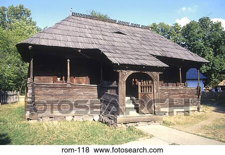 Old Wooden Building Muzel Satuli Romania View Large Photo Image Stock Photo - Old Wooden Building Muzel Satuli Romania. Fotosearch