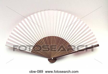 Stock Photo - Open White Fan. Fotosearch