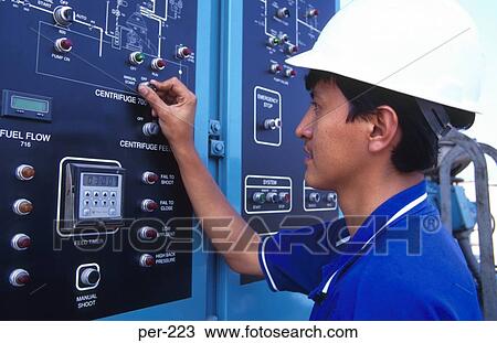 Operator in Control Room Edegel Thermal Power Station Peru View Large Photo Image Stock Image - Operator in Control Room Edegel Thermal Power Station Peru. Fotosearch