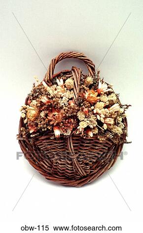 Ornamental Dried Flowers in Basket View Large Photo Image Stock Photography - Ornamental Dried Flowers in Basket. Fotosearch