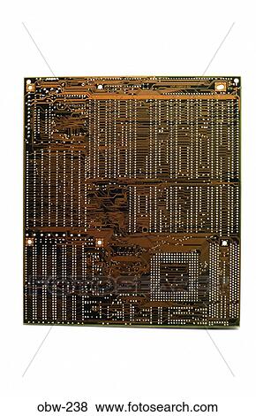 Stock Photo - Plan View of Underside of 486 Motherboard. Fotosearch