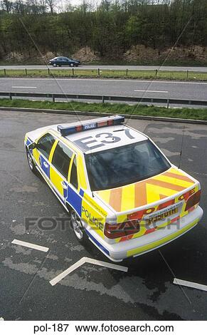 Police Patrol Car UK View Large Photo Image Stock Photo - Police Patrol Car UK. Fotosearch