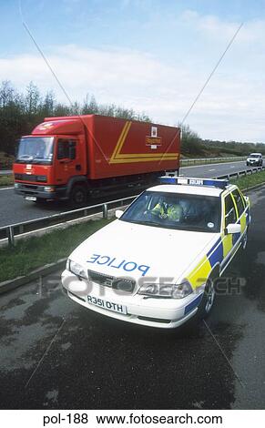 Stock Photo - Police Patrol Car UK. Fotosearch
