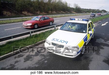 Police Patrol Car UK View Large Photo Image Stock Photograph - Police Patrol Car UK. Fotosearch