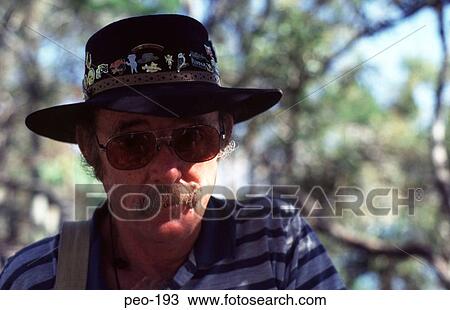 Portrait of Old Australian in Outback Hat View Large Photo Image Stock Image - Portrait of Old Australian in Outback Hat. Fotosearch