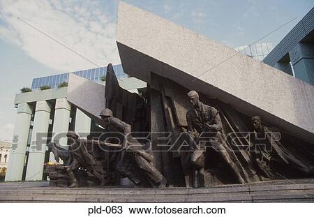 Powstania Warsawskigeo Monument Warsaw Poland View Large Photo Image Stock Image - Powstania Warsawskigeo Monument Warsaw Poland. Fotosearch