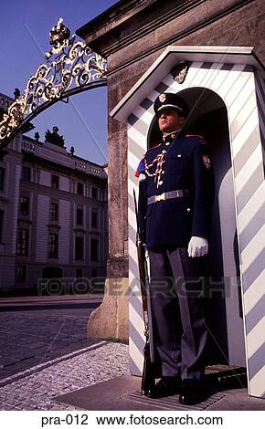 Presidential Guard outside Palace Gate Prague Castle View Large Photo Image Stock Image - Presidential Guard outside Palace Gate Prague Castle. Fotosearch