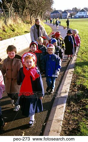Primary School Children on Footpath View Large Photo Image Stock Image - Primary School Children on Footpath. Fotosearch