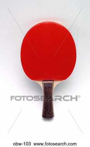 Stock Image - Red Table Tennis Bat. Fotosearch