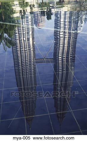 Reflection of Petronas Towers Kuala Lumpur Malaysia View Large Photo Image Stock Photography - Reflection of Petronas Towers Kuala Lumpur Malaysia. Fotosearch
