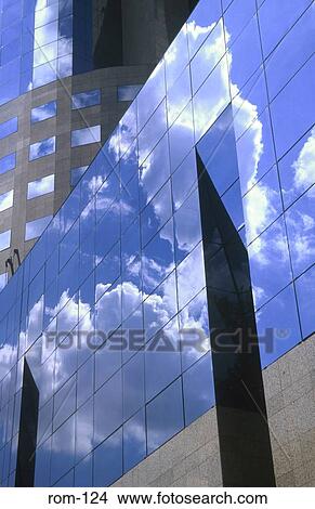 Reflections in a Glass Office Block Bucharest Romania View Large Photo Image Picture - Reflections in a Glass Office Block Bucharest Romania. Fotosearch