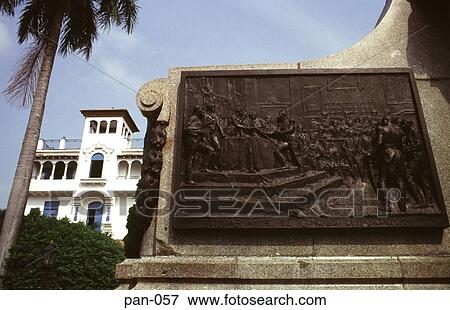 Relief at Base of Monument Panama City View Large Photo Image Stock Photo - Relief at Base of Monument Panama City. Fotosearch