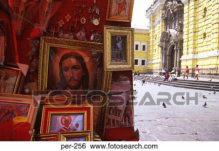 Religious Art Lima Peru View Large Photo Image Stock Photograph - Religious Art Lima Peru. Fotosearch