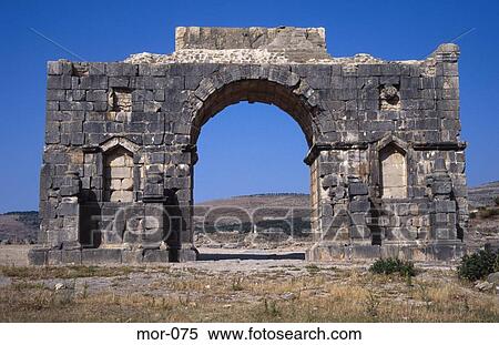 Stock Photography - Roman Arched Gateway Volubilis Morocco. Fotosearch
