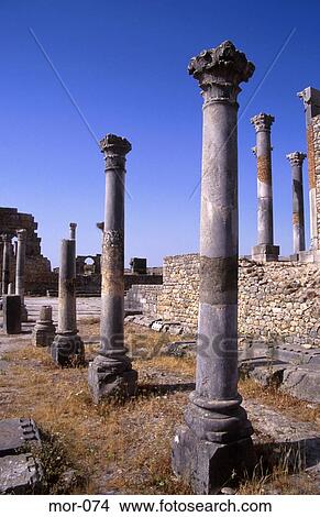 Roman Remains Volubilis Morocco View Large Photo Image Picture - Roman Remains Volubilis Morocco. Fotosearch
