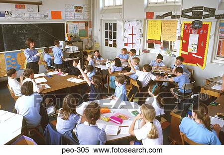 School Children with Hand Up in Welsh Language Class View Large Photo Image Stock Photography - School Children with Hand Up in Welsh Language Class. Fotosearch