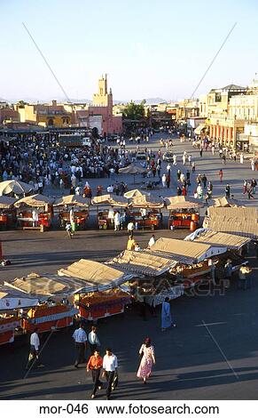 Setting Sun Catching Market Stalls Marrakesh Morocco View Large Photo Image Stock Photograph - Setting Sun Catching Market Stalls Marrakesh Morocco. Fotosearch