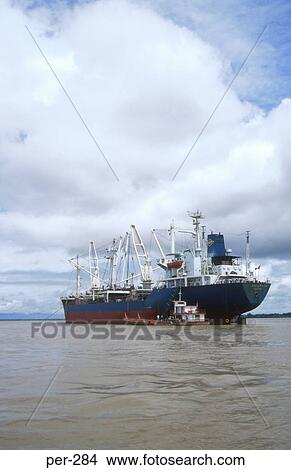 Ship on the Amazon River Peru View Large Photo Image Picture - Ship on the Amazon River Peru. Fotosearch