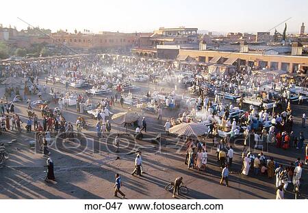 Smoke Rising from Food Stalls in Market Morocco View Large Photo Image Stock Photo - Smoke Rising from Food Stalls in Market Morocco. Fotosearch