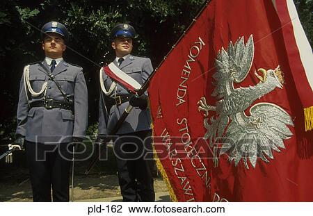 Stock Image - Soldiers on Guard at the Tomb of the Unknown Soldier Warsaw Poland. Fotosearch