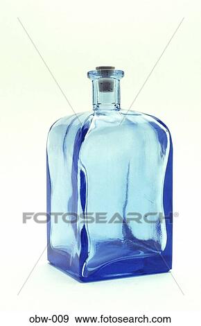 Square Blue Glass Bottle View Large Photo Image Stock Photo - Square Blue Glass Bottle. Fotosearch