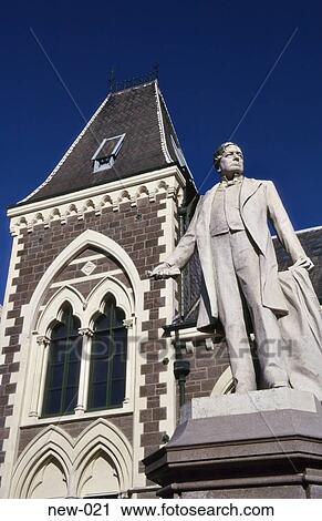 Statue by Canterbury Museum Christchurch New Zealand View Large Photo Image Stock Image - Statue by Canterbury Museum Christchurch New Zealand. Fotosearch