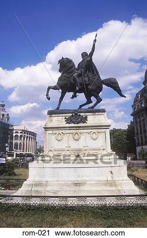 Stock Image - Statue of Michael The Brave Bucharest Romania. Fotosearch