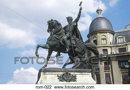 Stock Image - Statue of Michael The Brave Bucharest Romania. Fotosearch
