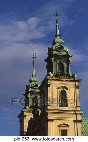 Steeples of the Holy Cross Church Warsaw Poland View Large Photo Image Stock Image - Steeples of the Holy Cross Church Warsaw Poland. Fotosearch