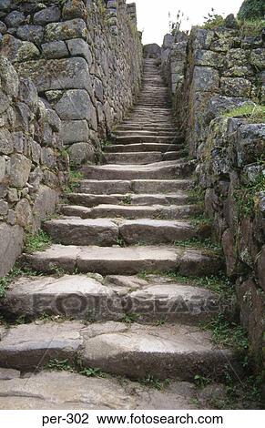 Steps in the Incan Ruins of Machu Picchu Peru View Large Photo Image Stock Image - Steps in the Incan Ruins of Machu Picchu Peru. Fotosearch