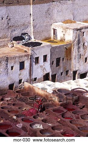 Tanning and Dyeing Tanks Fes Morocco View Large Photo Image Stock Image - Tanning and Dyeing Tanks Fes Morocco. Fotosearch