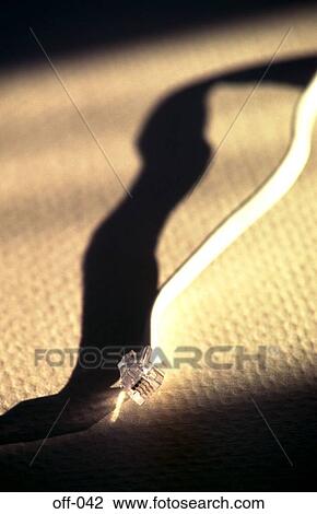 Stock Image - Telephone Lead on Cloth Background. Fotosearch