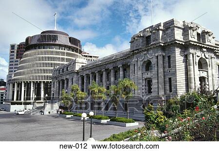 The Beehive Parliament Wellington New Zealand View Large Photo Image Stock Image - The Beehive Parliament Wellington New Zealand. Fotosearch