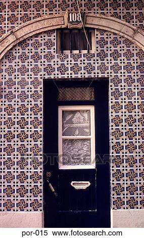 Tiled Doorway Portugal View Large Photo Image Stock Photography - Tiled Doorway Portugal. Fotosearch
