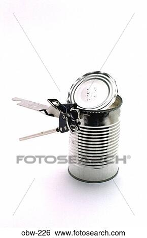 Stock Photograph - Tin Can and Tin Opener. Fotosearch