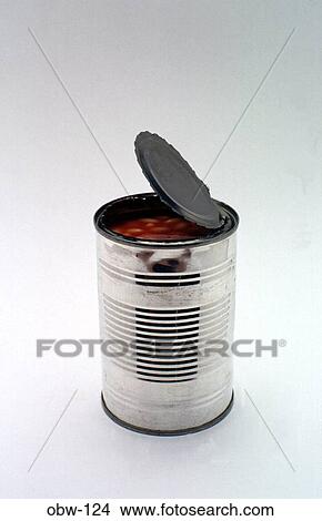 Picture - Tin Can With Open Lid. Fotosearch