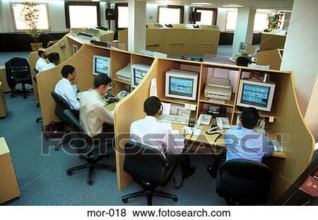 Traders Using Computers Casablanca Stock Market View Large Photo Image Stock Photo - Traders Using Computers Casablanca Stock Market. Fotosearch