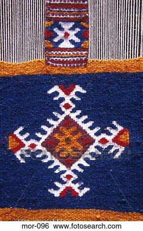 Stock Photograph - Traditional Berber Geometric Fabric Morocco. Fotosearch