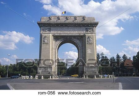 Triumphal Arch Bucharest Romania View Large Photo Image Stock Photograph - Triumphal Arch Bucharest Romania. Fotosearch