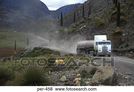 Truck on Dusty Road Huaraz-Cordillera Blanca Peru View Large Photo Image Stock Photo - Truck on Dusty Road Huaraz-Cordillera Blanca Peru. Fotosearch