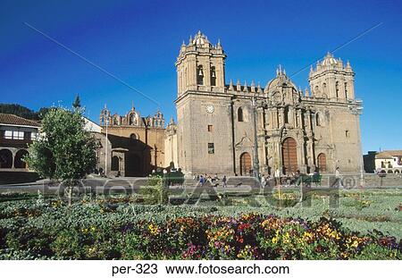 View across Gardens of La Catedral Cuzco Peru View Large Photo Image Stock Image - View across Gardens of La Catedral Cuzco Peru. Fotosearch